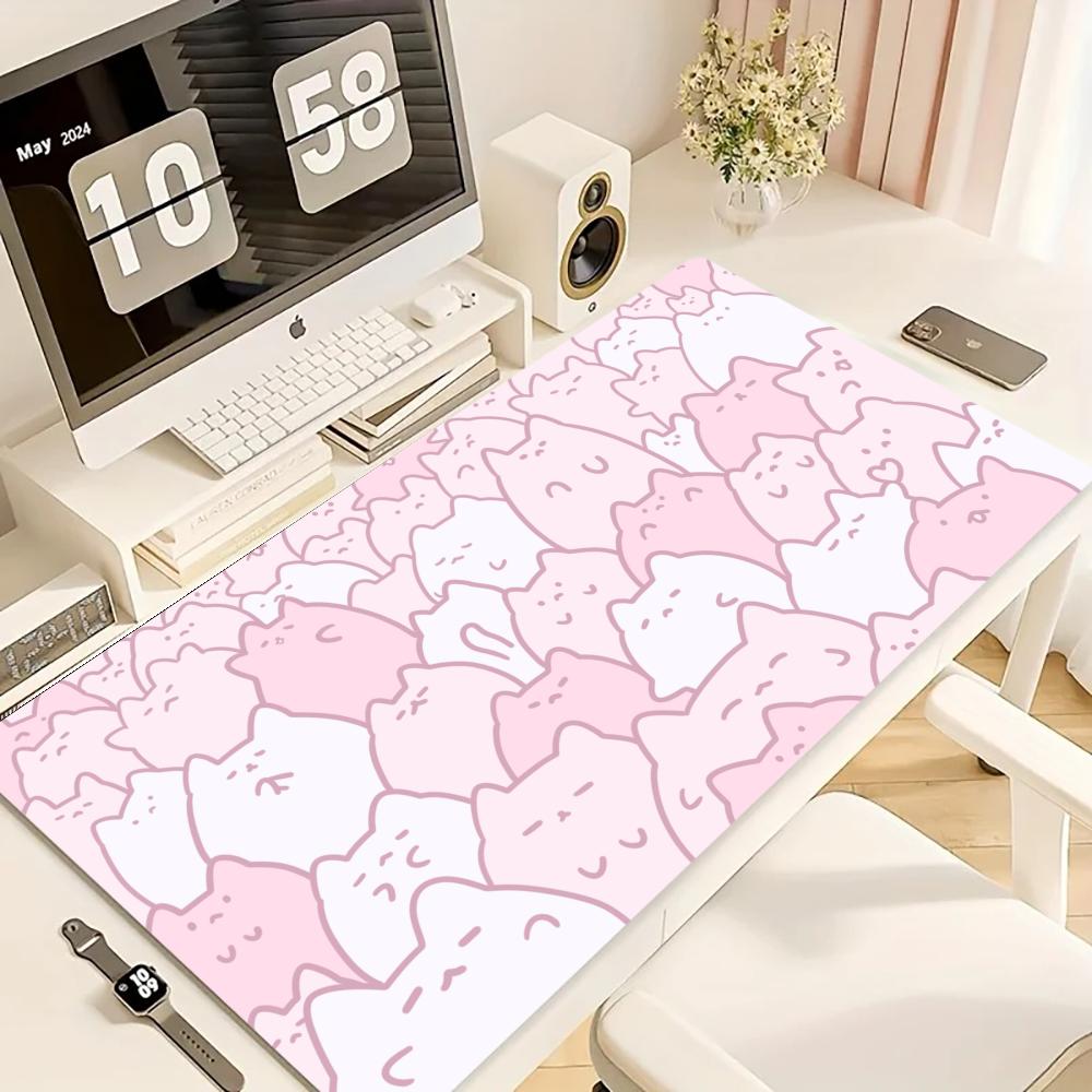 Desk Setup Art - Gaming Mouse Pad,Large Desk Mat,Anti-slip Rubber