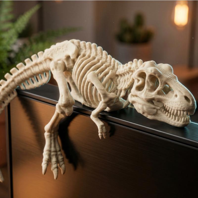 Desk Setup Gift Ideas - Sleeping Tyrannosaurus Rex Monitor Ornament Cute