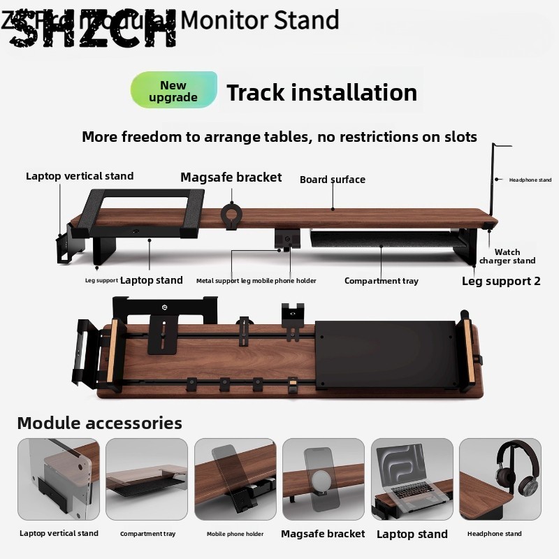 Desk Setup Riser - Z3 Pro Modular Monitor Riser Solid