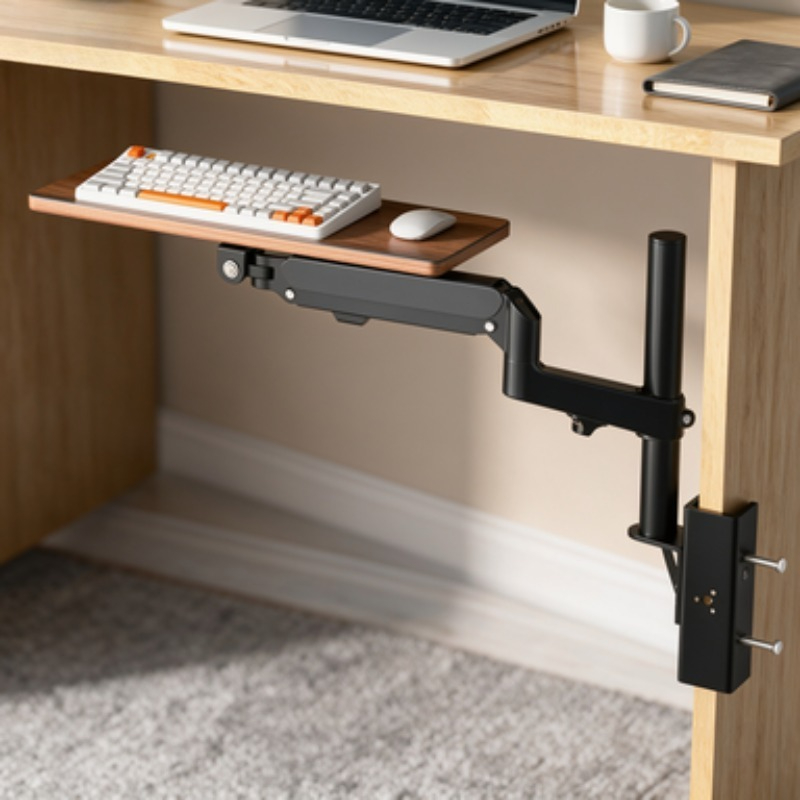 Ergonomic Desk Setup Keyboard - Save Space Under Desk Keyboard Tray