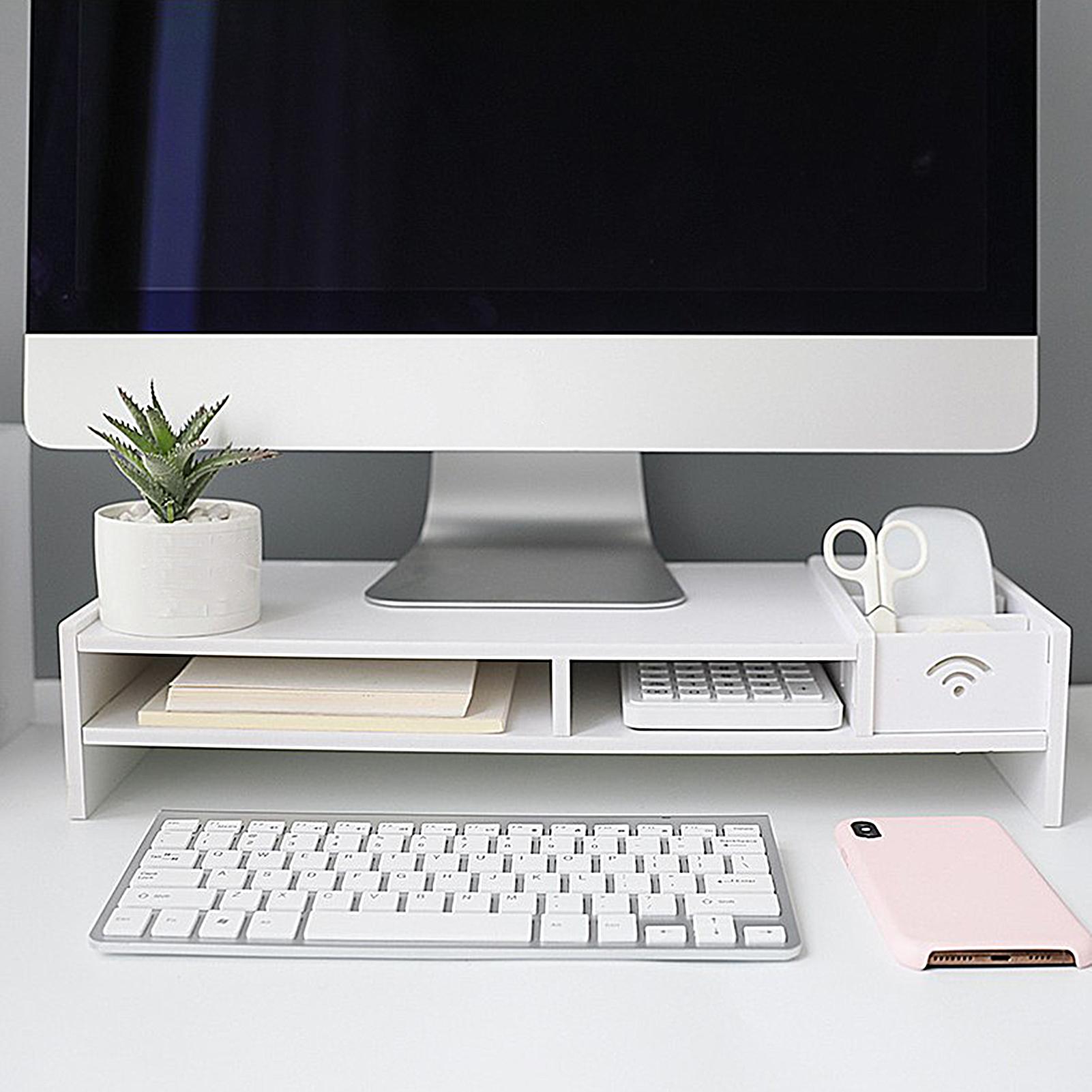 Desk Setup Riser - 3-Tier Desk Organizer Shelf For Desk
