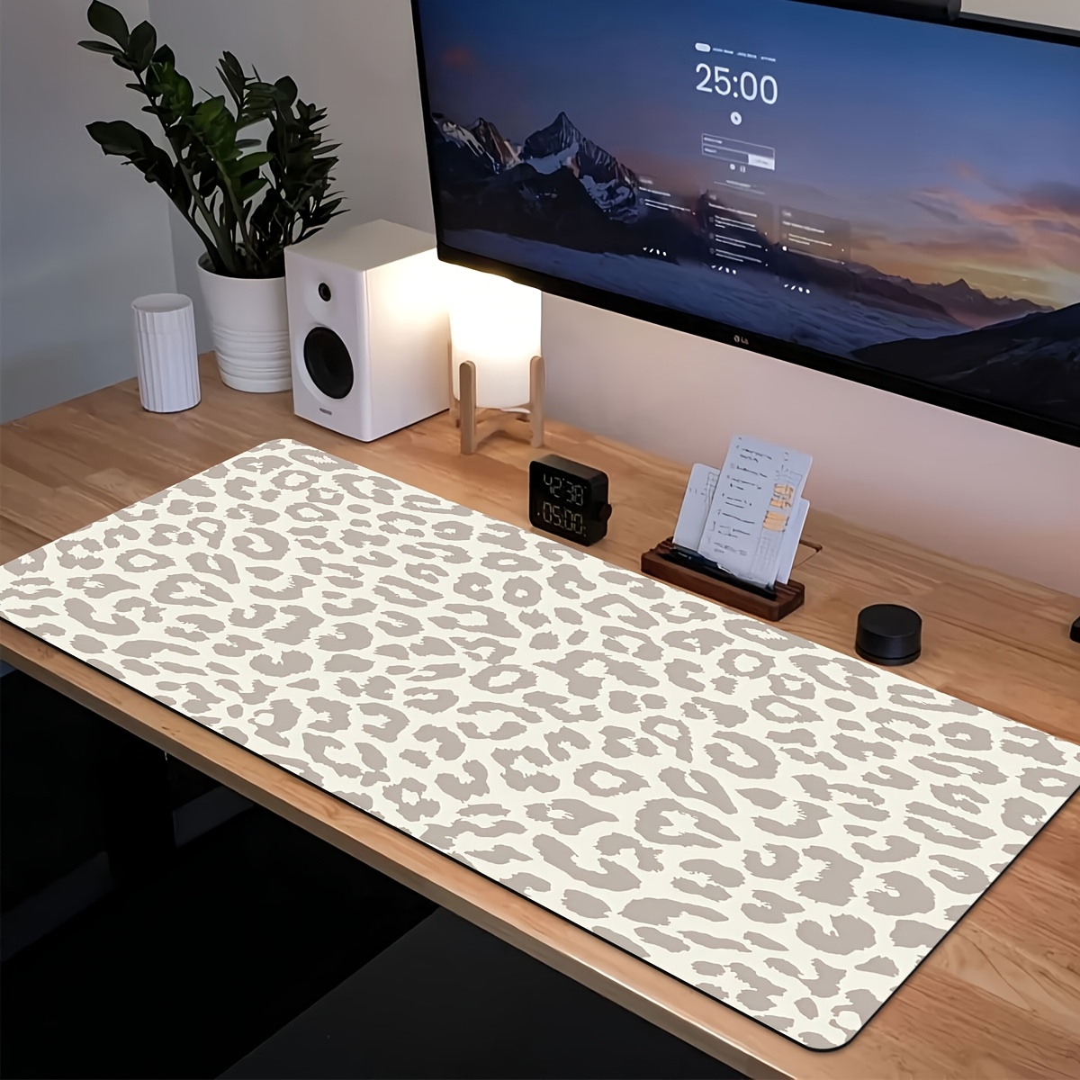 Desk Setup Beige - XL/XXL Computer Keyboard and Mouse Pad