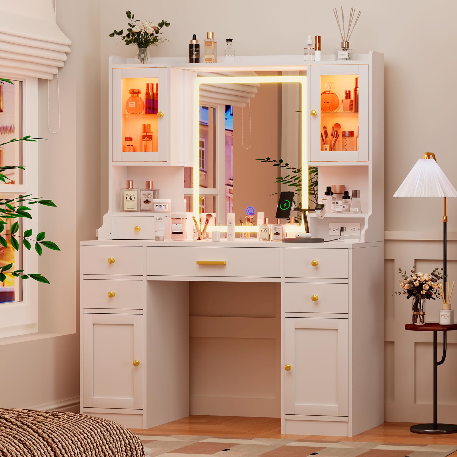 Desk Vanity Setup - #Large Multi Storage Drawers Make up