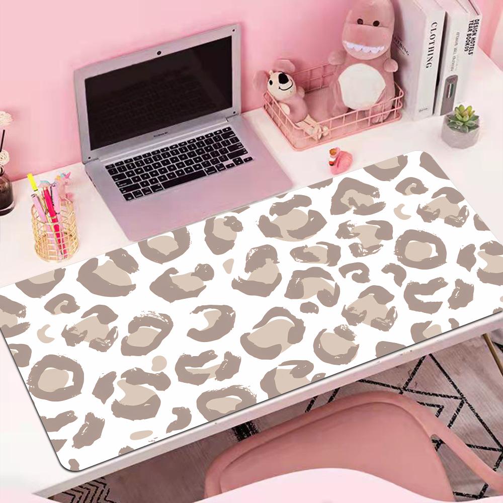 Desk Setup Beige - XL/XXL Computer Keyboard and Mouse Pad