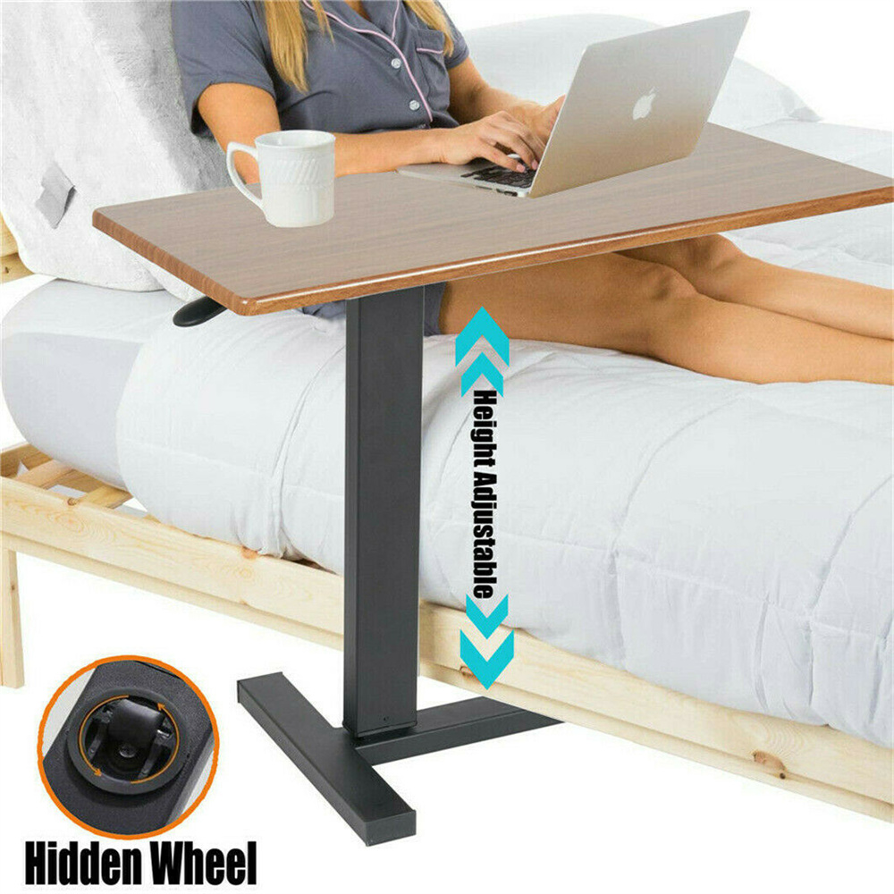 Desk Setup Maker - Large Rolling Overbed Laptop Desk Height