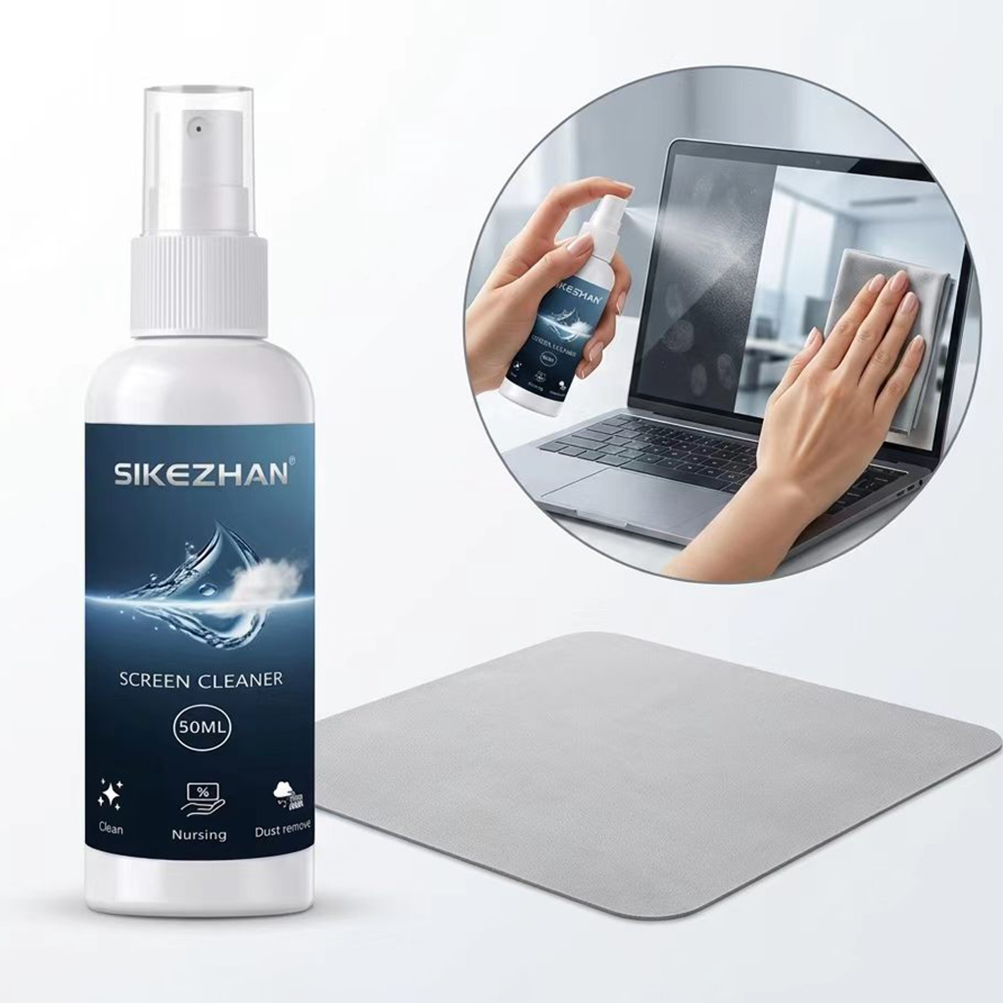 Monitor Cleaning Kit - SIKEZHAN Screen Cleaner Spray 50ml Kit