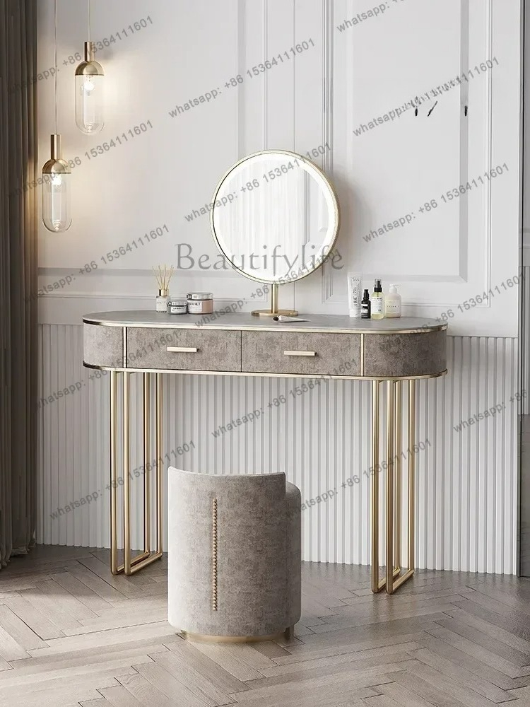 Desk Vanity Setup - Bedroom Set European Furniture Luxury Dresser