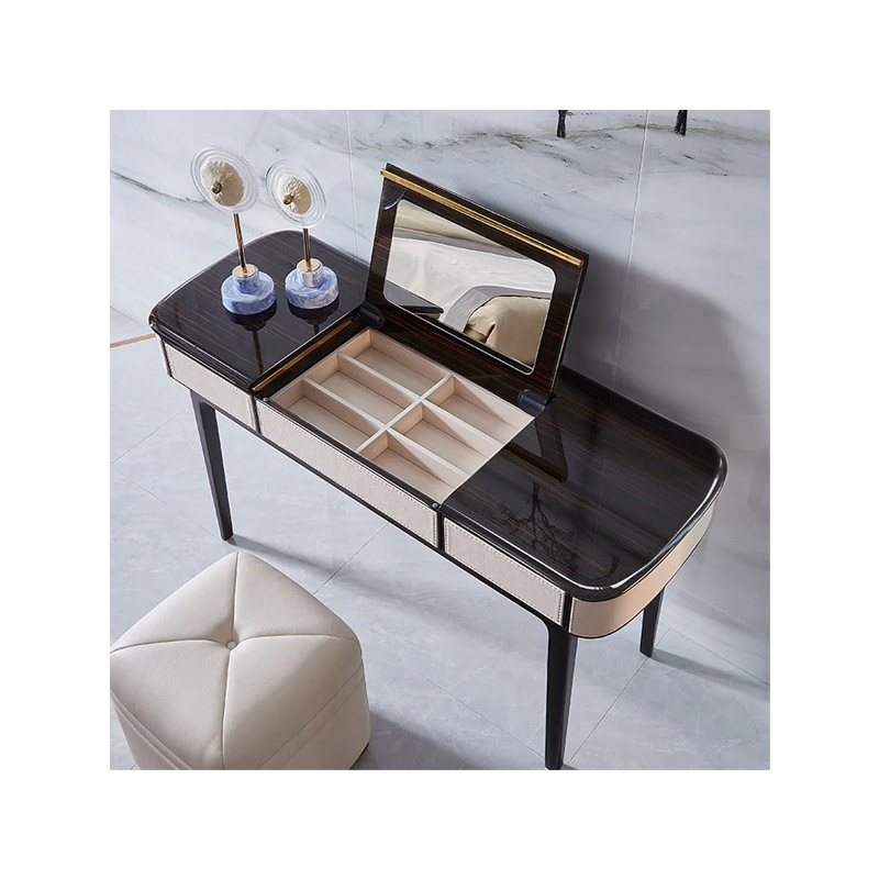 Desk Vanity Setup - Modern Luxury Make up Dresser Solid