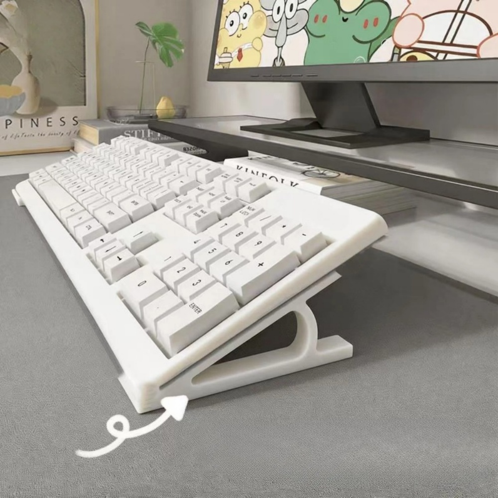 Desk Setup Riser - 2pc Ergonomic Keyboard Riser For Office
