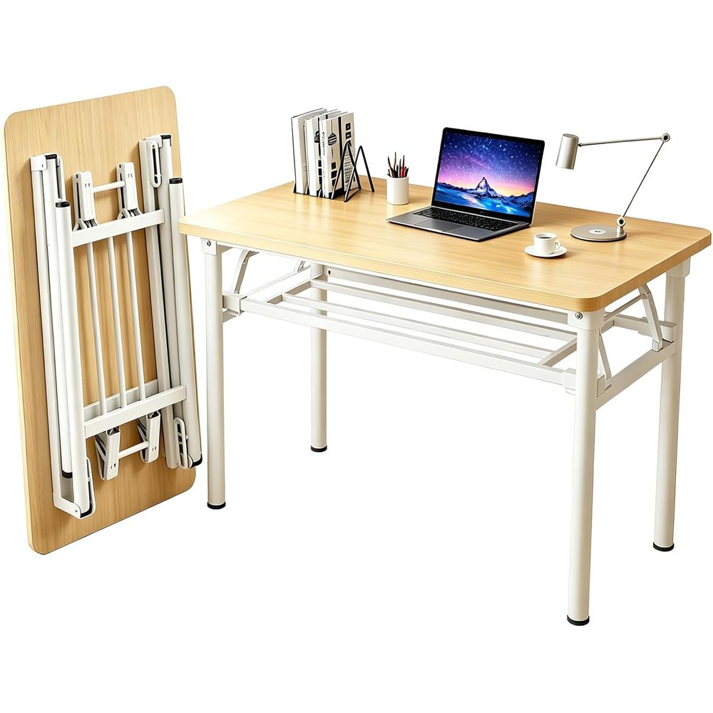 Desk Setup Dorm - Portable Folding Computer Desk 39.4 Inches,