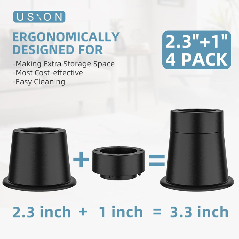 4Pcs Heavy Duty Furniture Rise - Desk Setup Riser 评论和价格