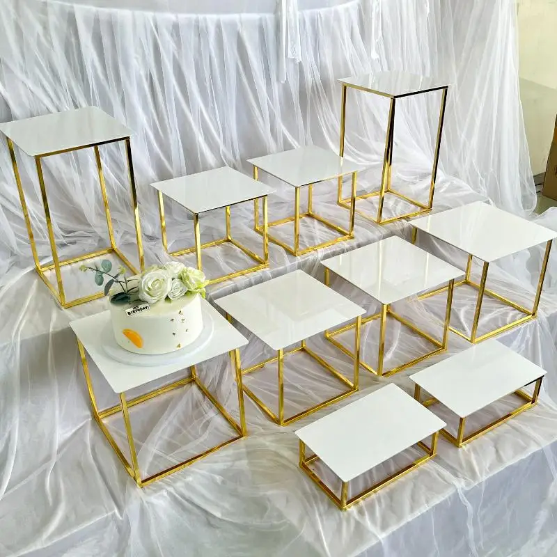 12-20 PCS Luxury Gold Frame Wh - Desk Setup Riser 评论和价格