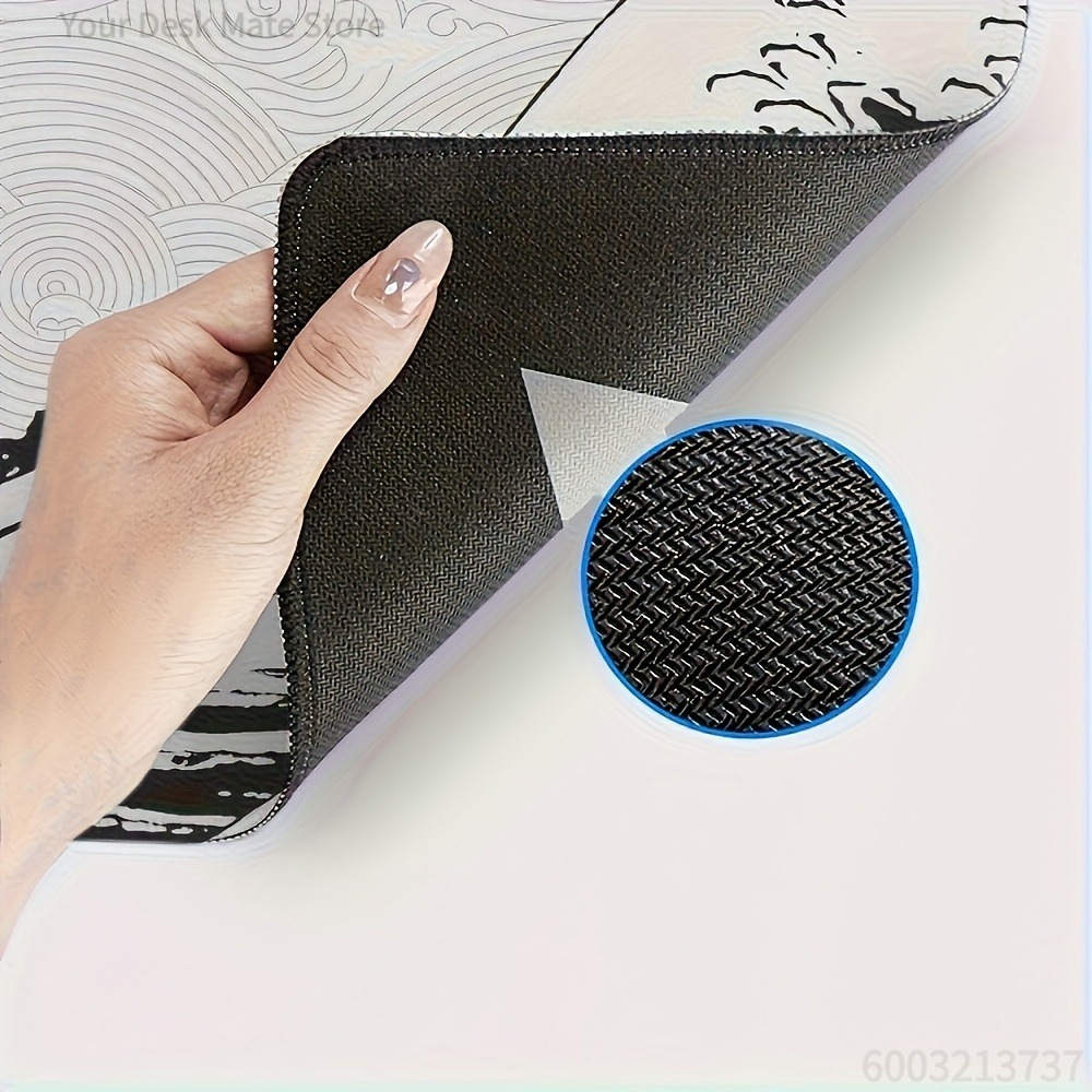 Black White Wave Art XXL Desk  - Desk Setup Art 评论和价格