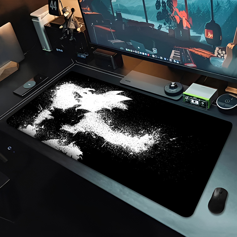 DBZ Black Anime Mouse Pad Drag - Desk Setup Rug 评论和价格
