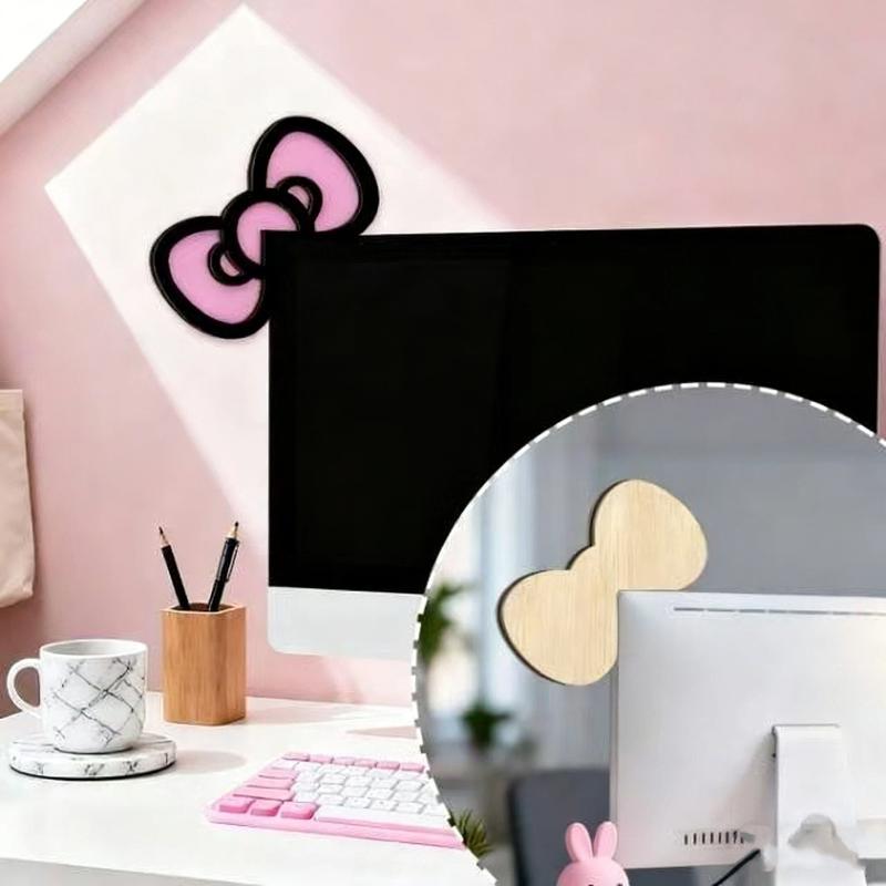 New 1/2Pcs Wooden Bowknot PC A - Desk Setup Pc 评论和价格