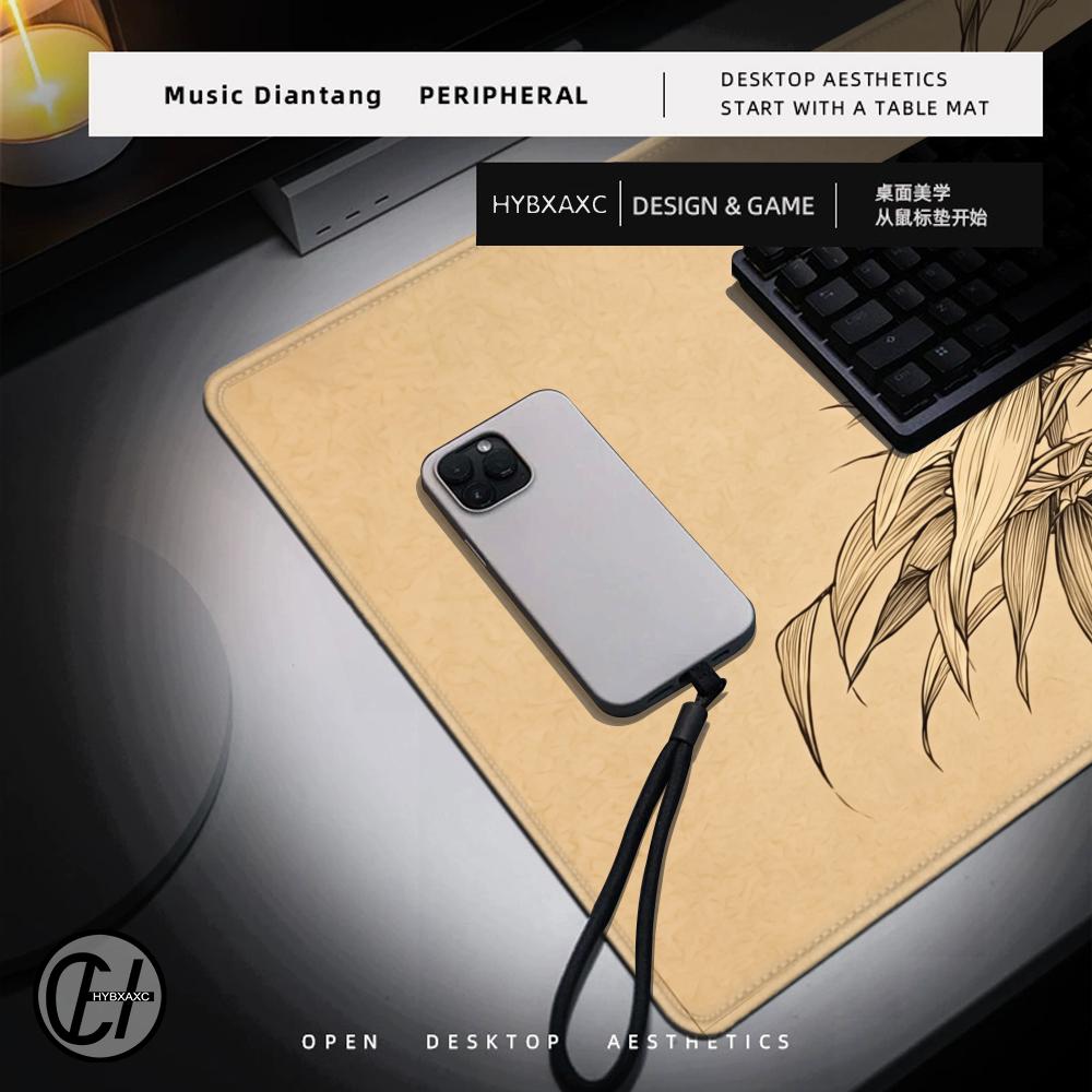 HYBXAXC Bamboo Line Art Mouse  - Desk Setup Beige 评论和价格