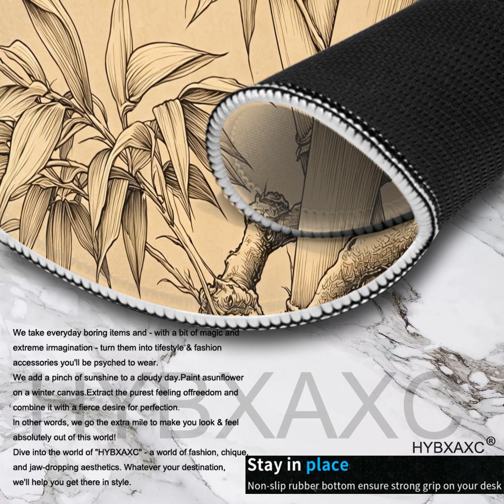 HYBXAXC Bamboo Line Art Mouse  - Desk Setup Beige 评论和价格