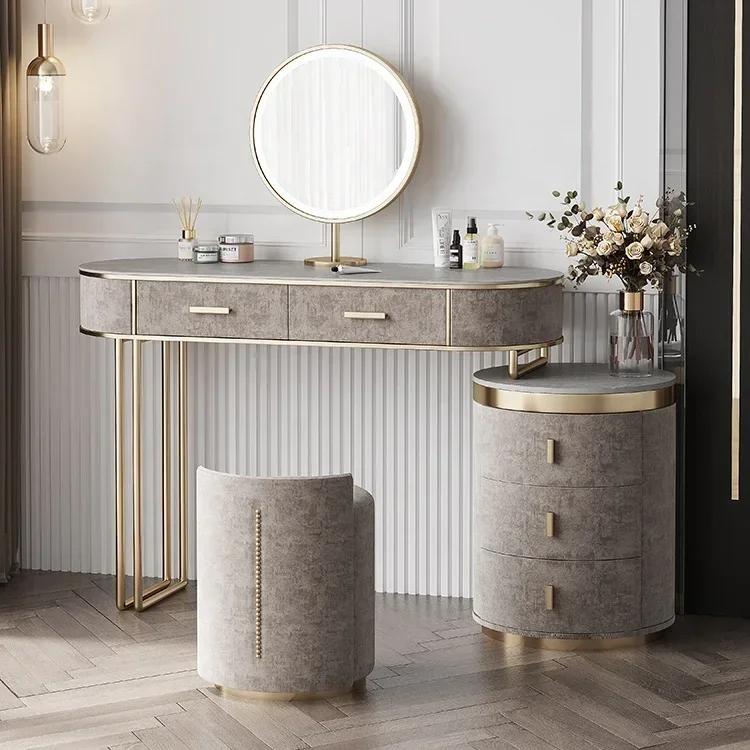 Bedroom Set European Furniture - Desk Vanity Setup 评论和价格