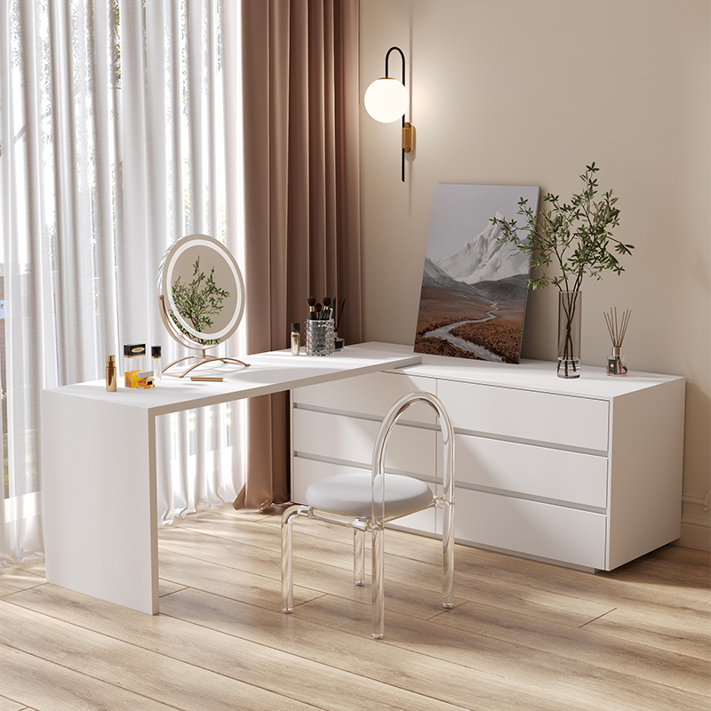 xx-Dresser,Multi-purpose Flat  - Desk Vanity Setup 评论和价格