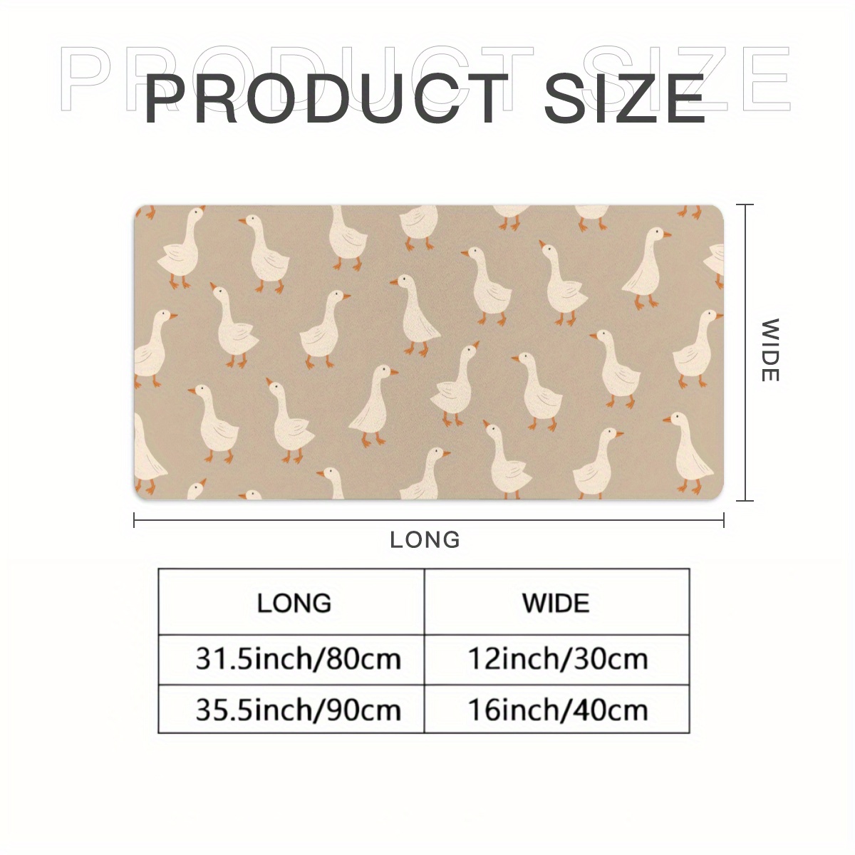 Goose Flock Pattern Desk Mat N - Desk Setup Beige 评论和价格