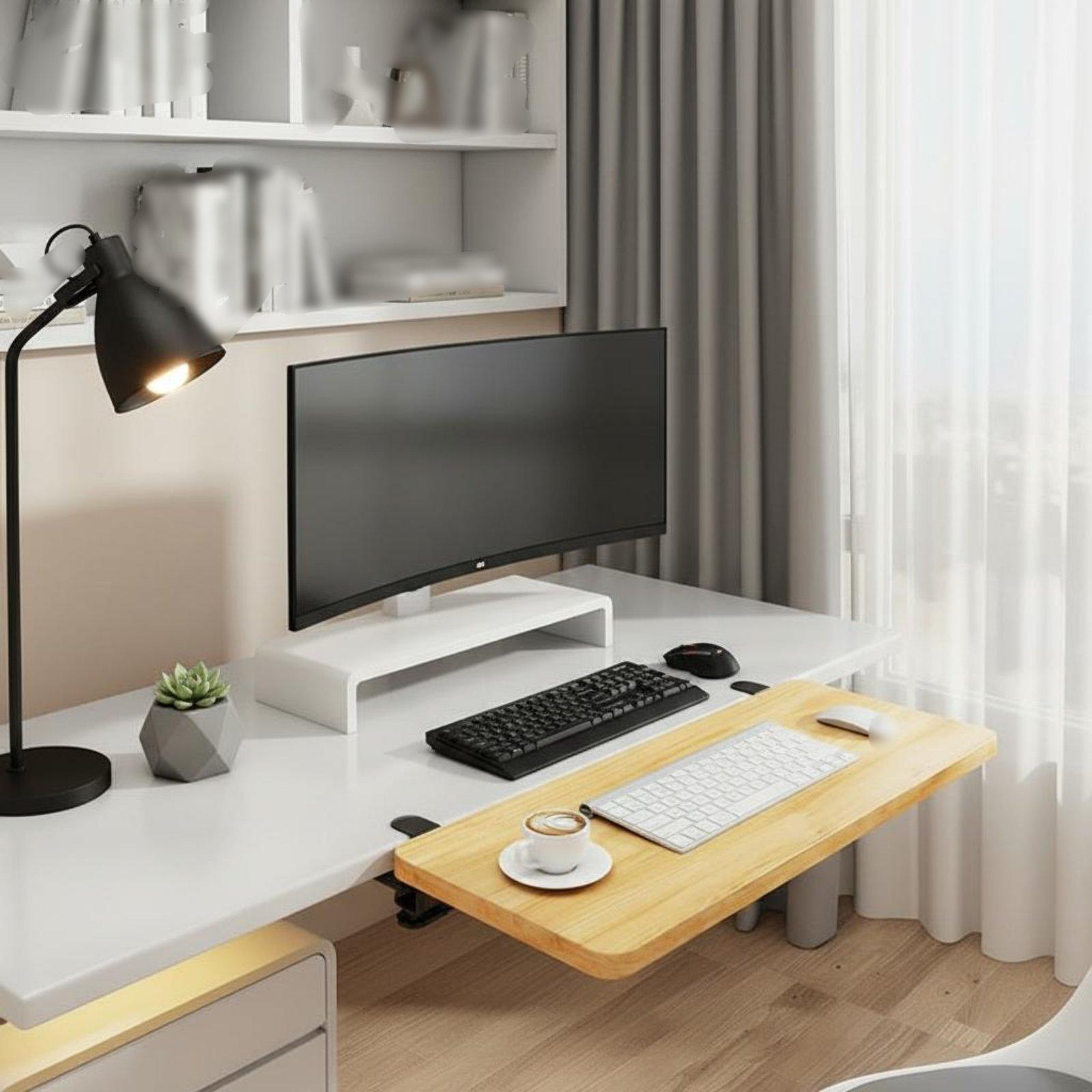 Folding Desk Shelf Desk Extens - Ergonomic Desk Setup Keyboard 评论和价格