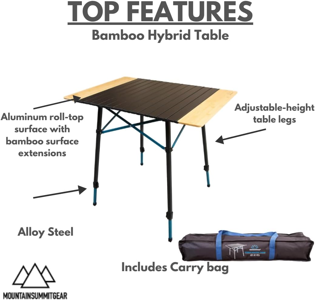 Portable Camping Table Folding - Desk Setup Brown 评论和价格