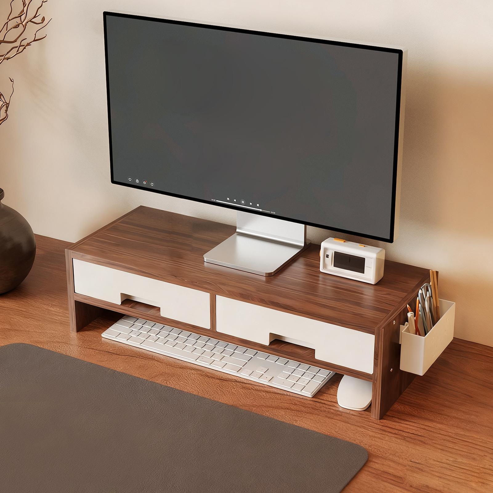 Desk Monitor Stand Riser Doubl - Desk Setup Riser 评论和价格