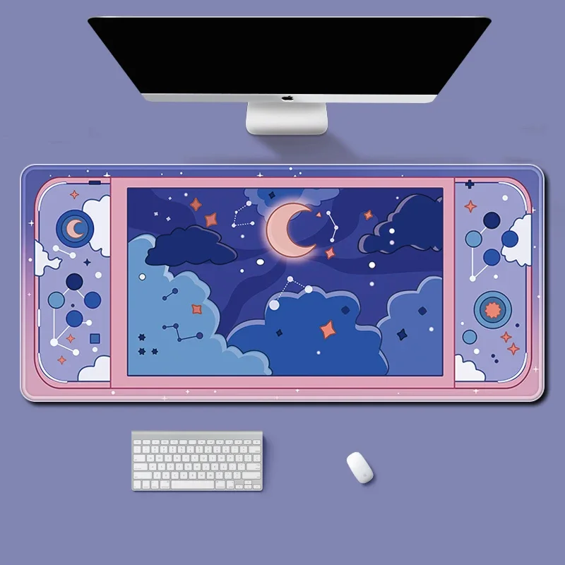 Moon and Stars Large Desk Mat  - Desk Setup Art 评论和价格