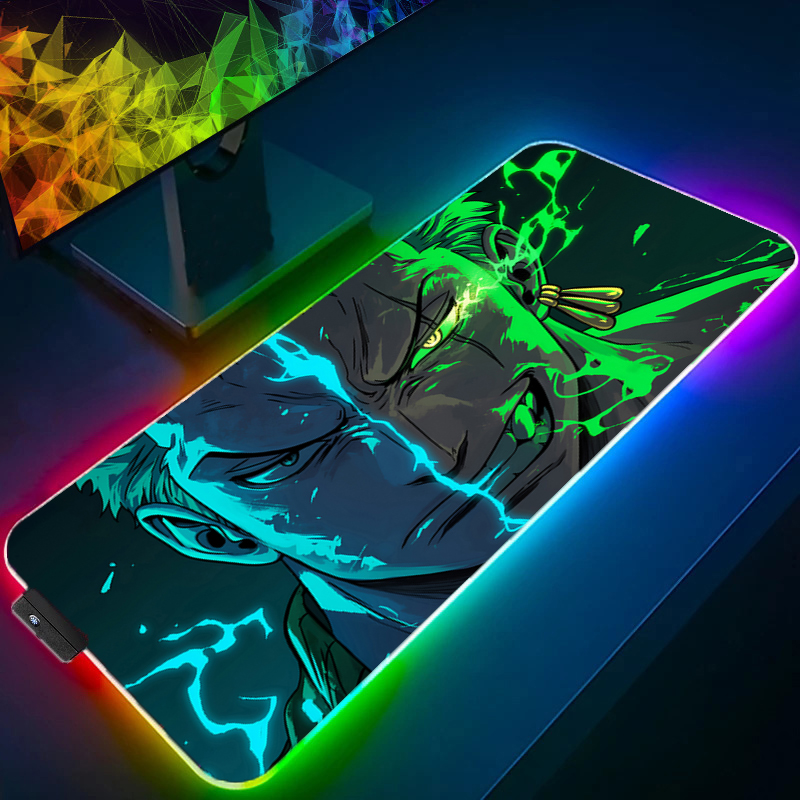 ONE PIECE Zoro Mouse Pad RGB G - Desk Setup Rug 评论和价格