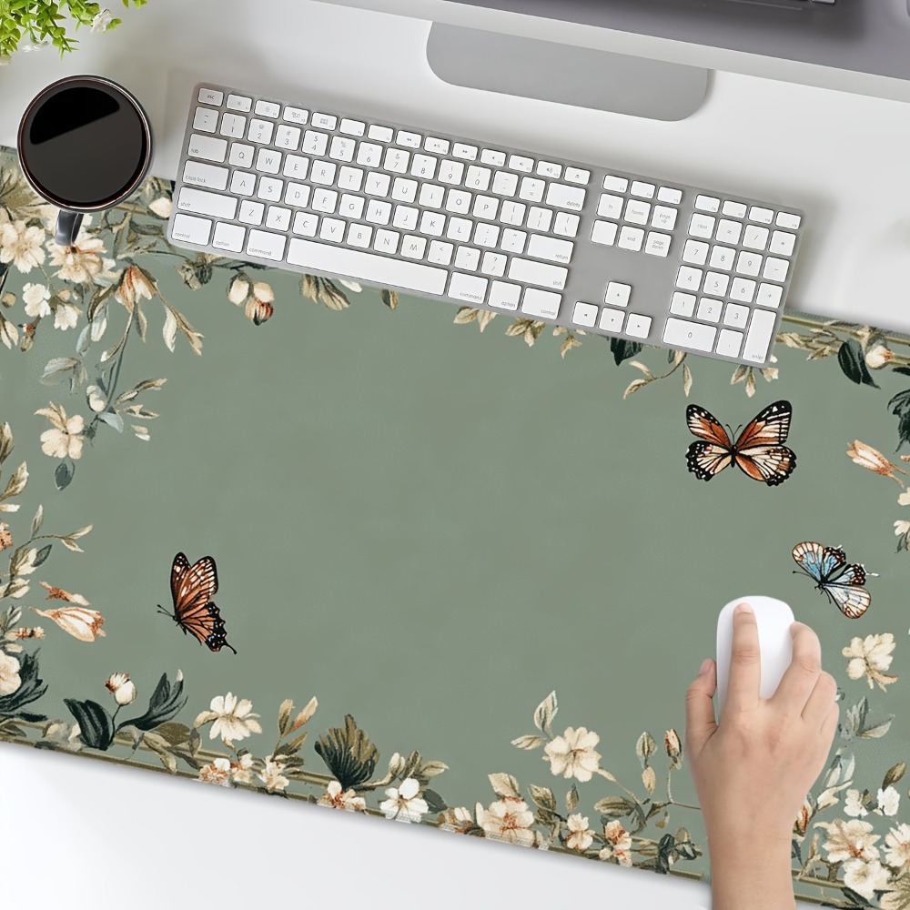 Plant table mat with butterfly - Desk Setup Art 评论和价格