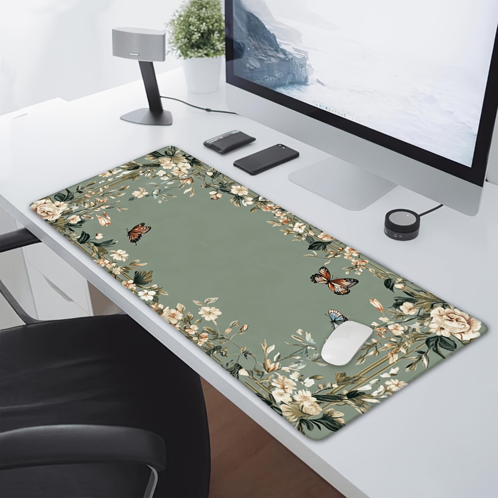 Plant table mat with butterfly - Desk Setup Art 评论和价格