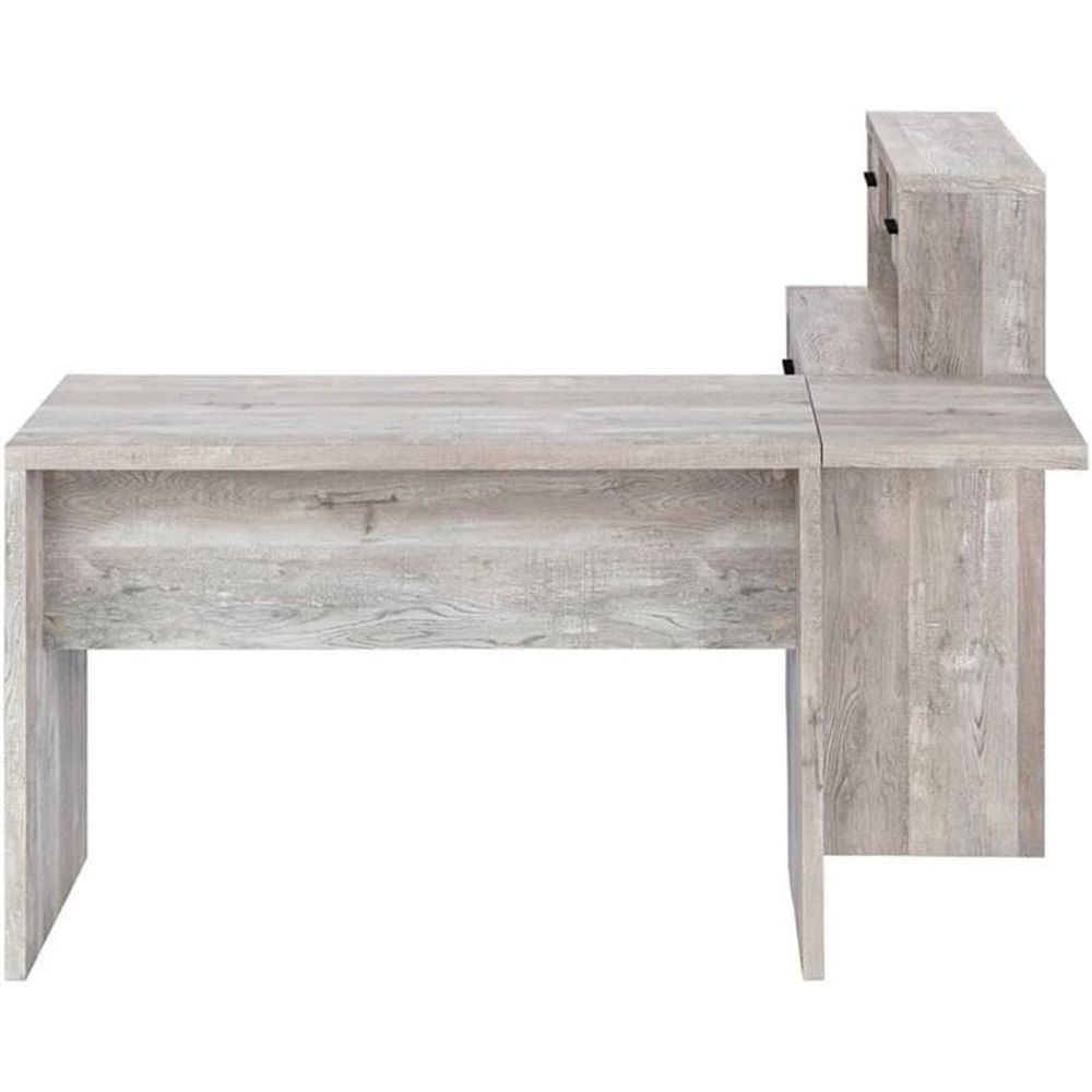 Contemporary Beige L-Shaped La - Desk Setup Beige 评论和价格