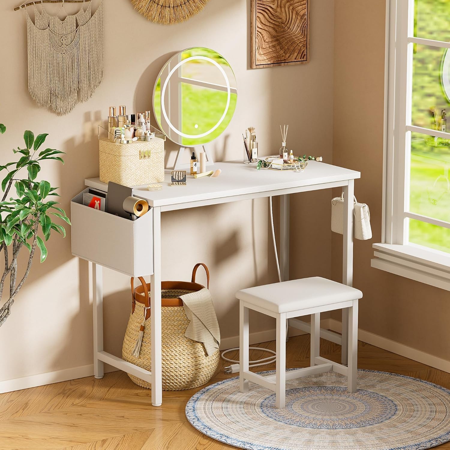 Makeup Vanity Desk with Mirror - Desk Vanity Setup 评论和价格