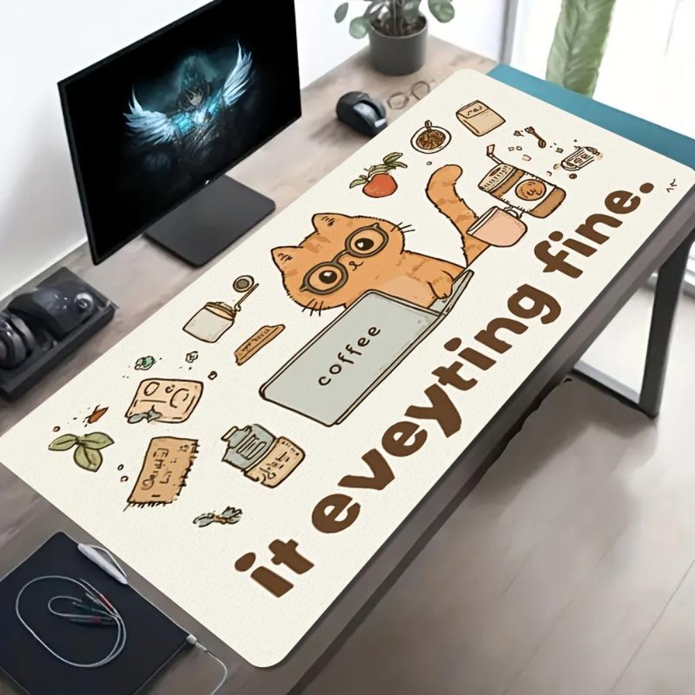 Hand-drawn patterns, an orange - Desk Setup Art 评论和价格