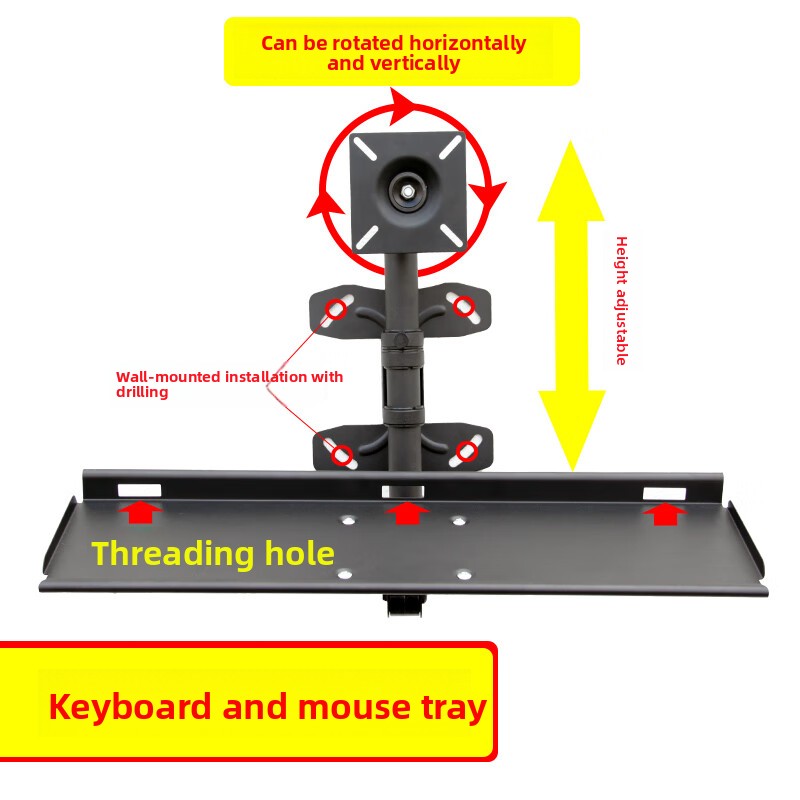 Adjustable Wall Keyboard Tray  - Ergonomic Desk Setup Keyboard 评论和价格