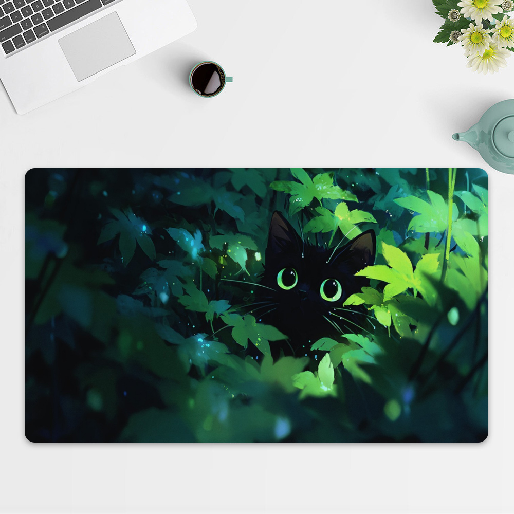 Black Cat for MTG Playmat Gree - Desk Setup Art 评论和价格