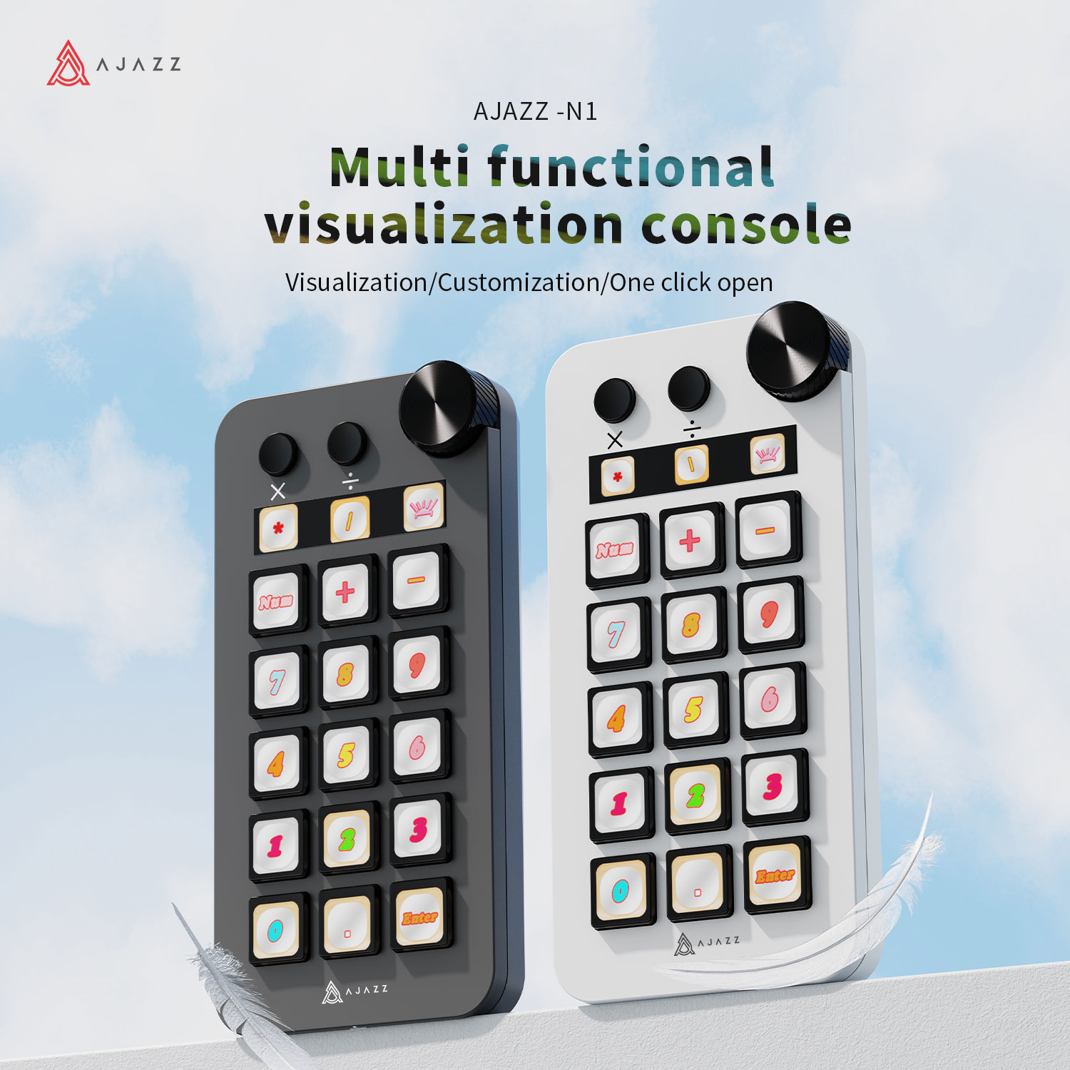 Ajazz N1 Programmable Macro Ke - Desk Setup Programmer 评论和价格