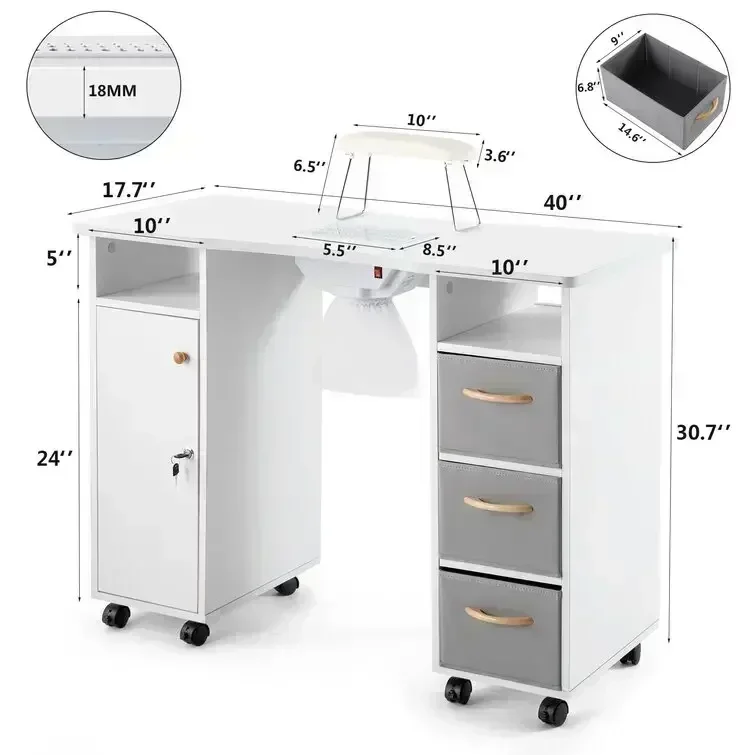 -Modern Nail Tisch Tables And  - Desk Vanity Setup 评论和价格