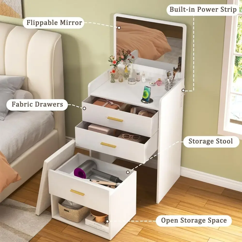3-in-1 Vanity Desk with Flip-U - Desk Vanity Setup 评论和价格