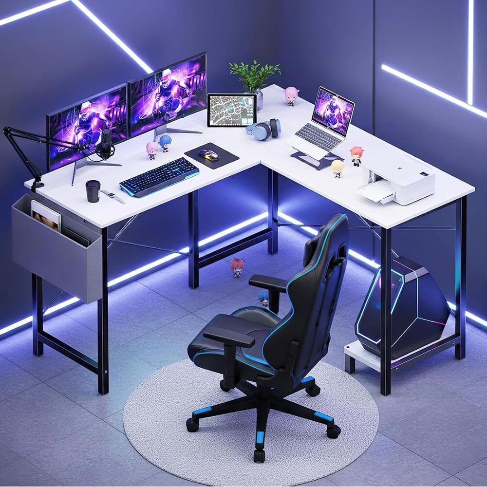 L Shaped Desk Computer Gaming  - Desk Setup Dorm 评论和价格