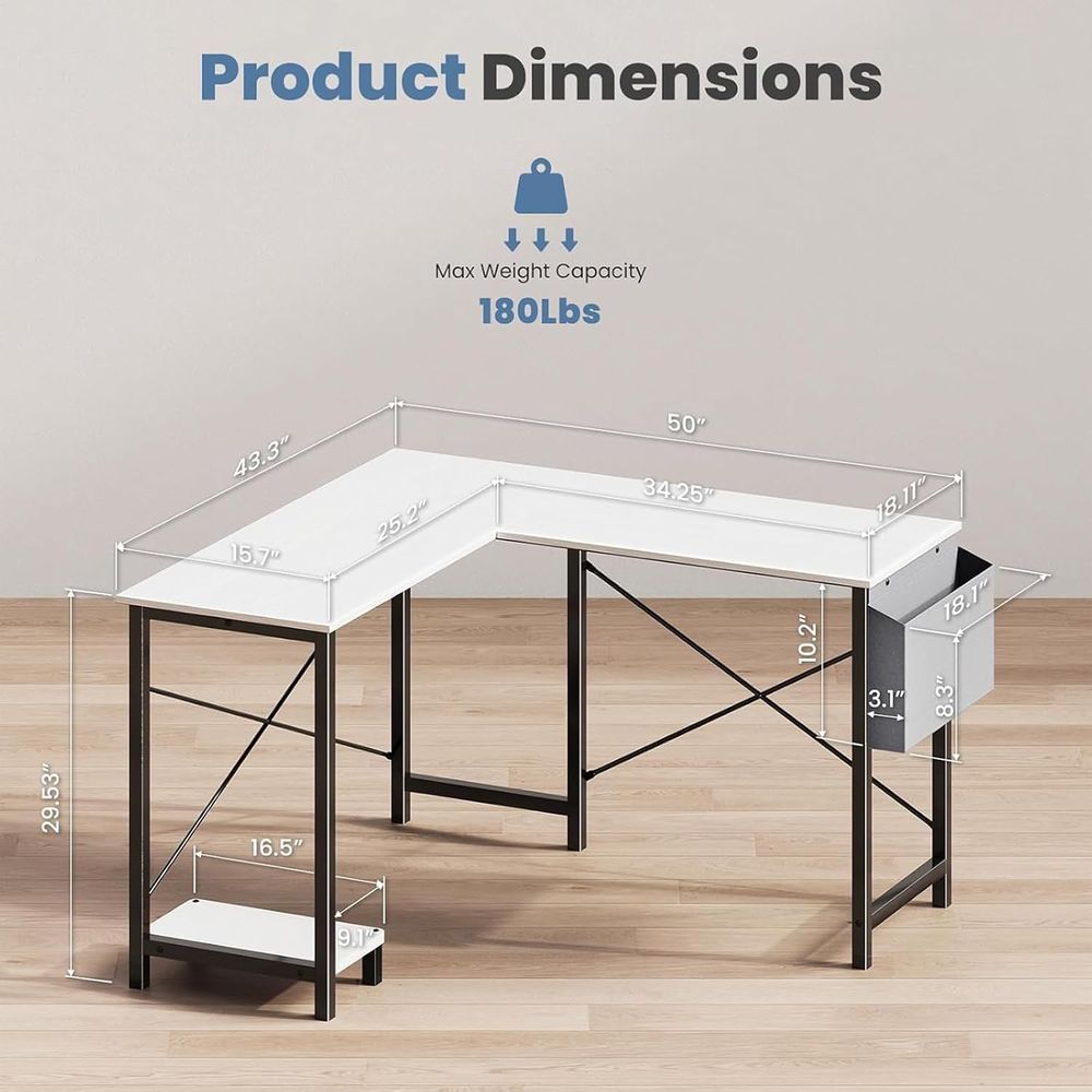 L Shaped Desk Computer Gaming  - Desk Setup Dorm 评论和价格