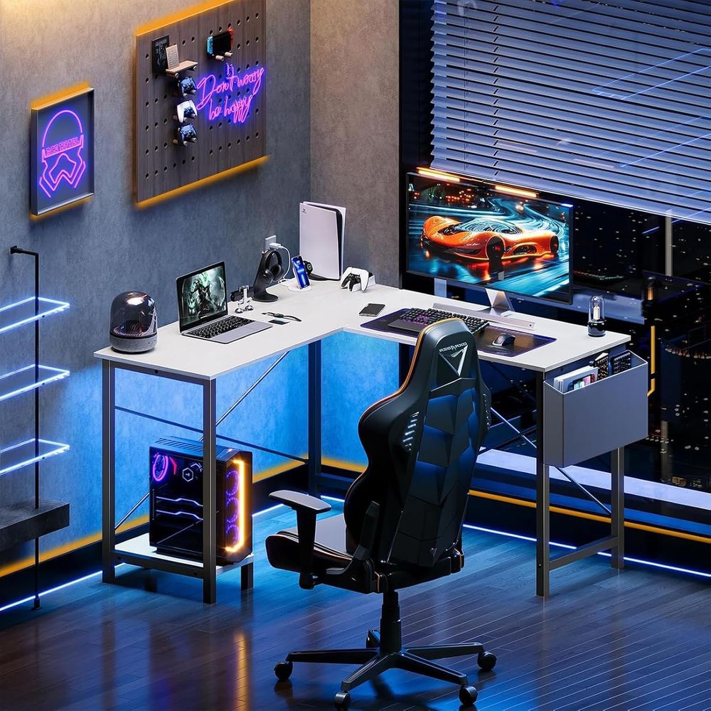 L Shaped Desk Computer Gaming  - Desk Setup Dorm 评论和价格