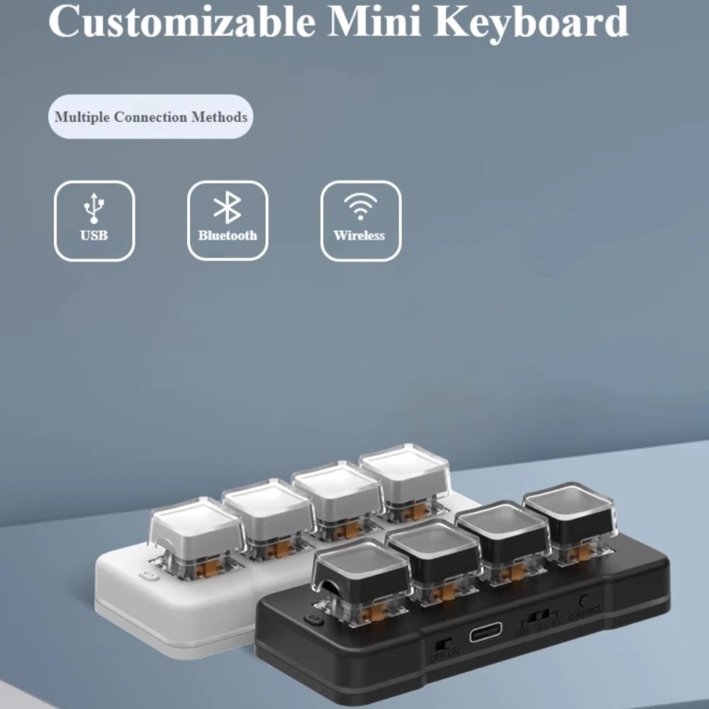 MK424Pro 4-Key Wireles Mini Ke - Desk Setup Programmer 评论和价格
