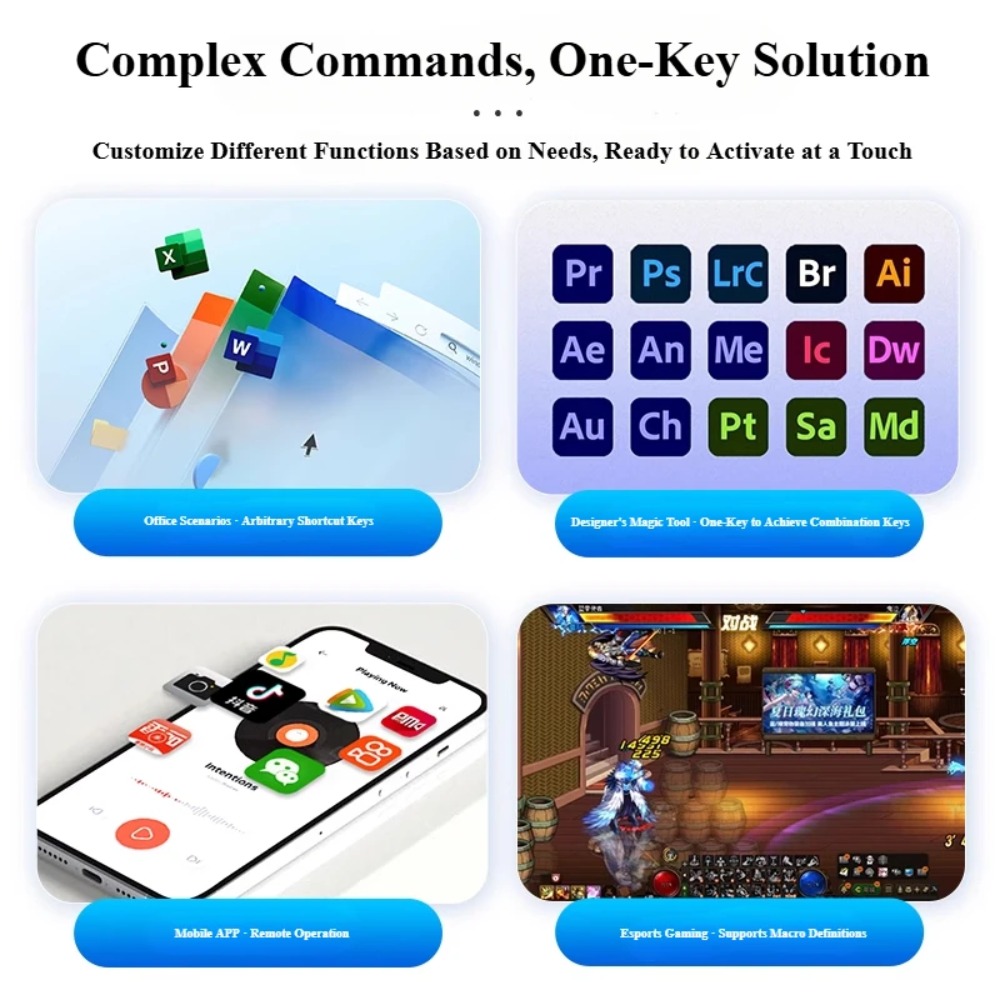 MK424Pro 4-Key Wireles Mini Ke - Desk Setup Programmer 评论和价格