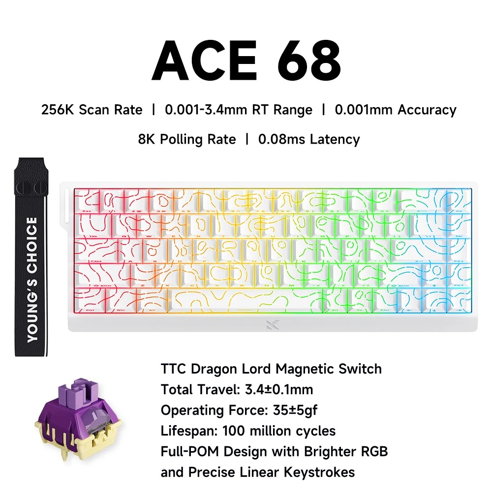 MCHOSE ACE 68 Magnetic Switch  - Desk Setup Programmer 评论和价格