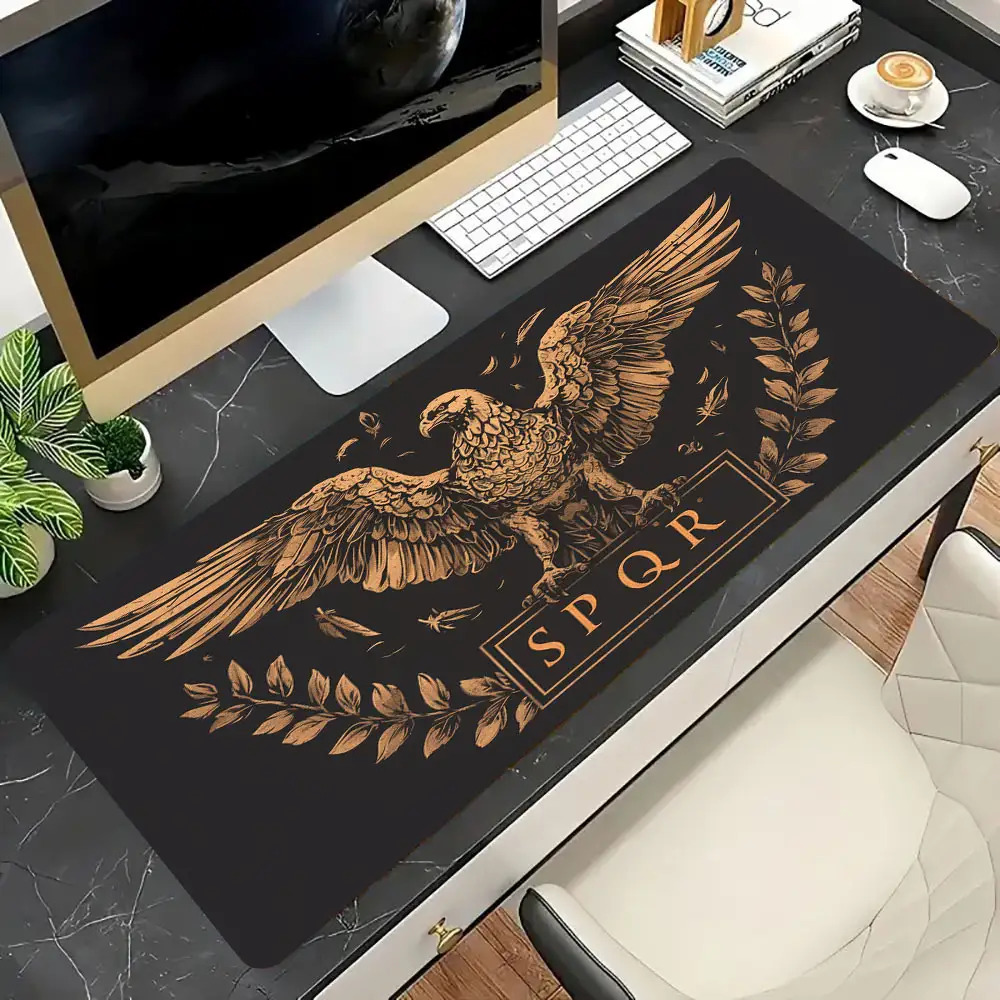 Golden Brown Black Desk Mat De - Desk Setup Brown 评论和价格