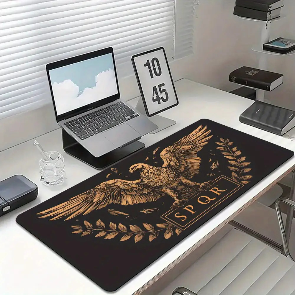 Golden Brown Black Desk Mat De - Desk Setup Brown 评论和价格