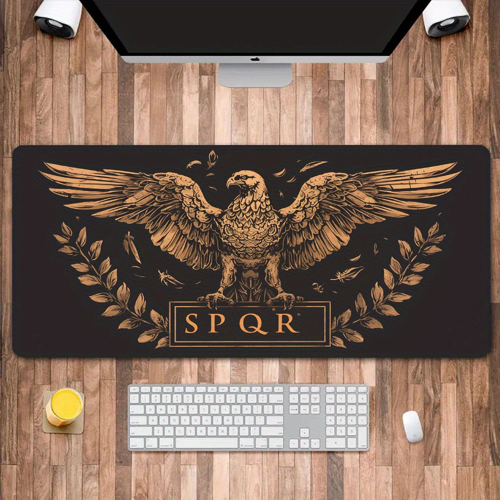 Golden Brown Black Desk Mat De - Desk Setup Brown 评论和价格