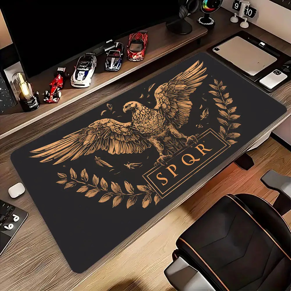 Golden Brown Black Desk Mat De - Desk Setup Brown 评论和价格