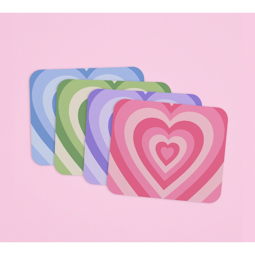 Retro Heart Mouse Pad | aesthe - Desk Setup Brown 评论和价格